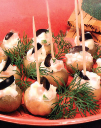 Cheese- filled mushrooms